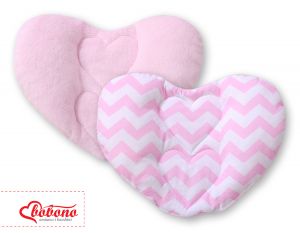Double-sided Baby head support pillow- Chevron pink